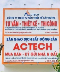 Bảng hiệu quảng cáo công ty nội thất xây dựng Pleiku Gia Lai