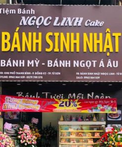 Bảng hiệu quảng cáo tiệm bánh kem sinh nhật bakery Pleiku Gia Lai